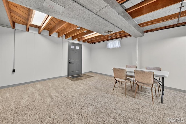 6580 Oleatha Ave, Saint Louis, MO 63139 - below grade area with carpet flooring and baseboards