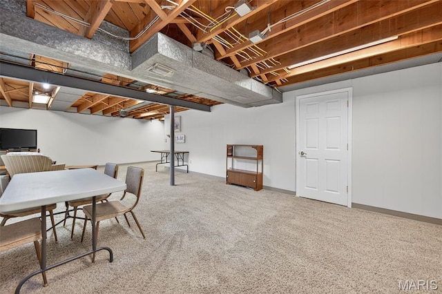 6580 Oleatha Ave, Saint Louis, MO 63139 - finished below grade area with carpet floors and baseboards
