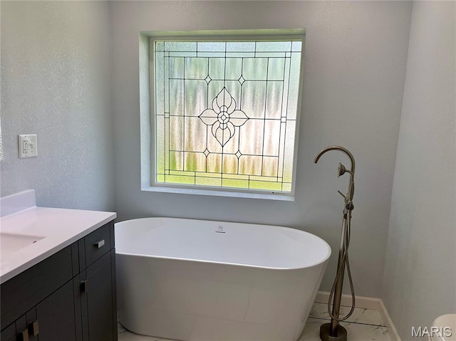 401 Clara St, Potosi, MO 63664 - bathroom with a freestanding tub and vanity