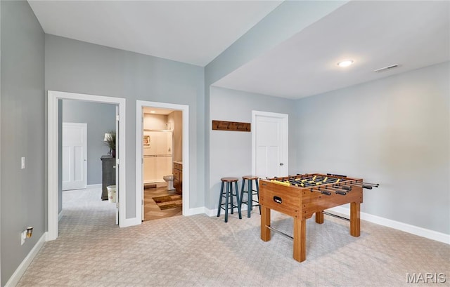 10234 Village Dr, Foristell, MO 63348 - recreation room with carpet flooring
