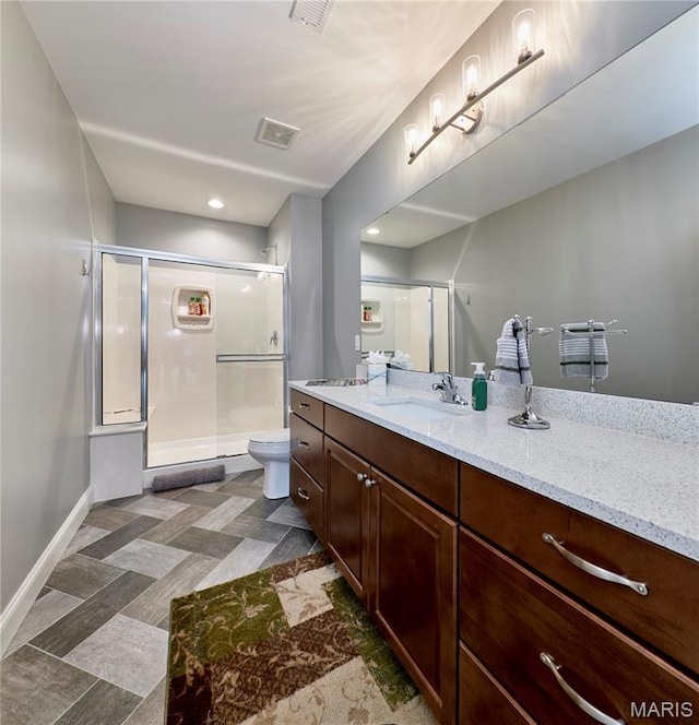 10234 Village Dr, Foristell, MO 63348 - bathroom featuring a shower stall and vanity