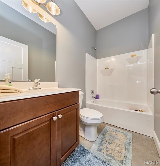 10234 Village Dr, Foristell, MO 63348 - bathroom featuring vanity and washtub / shower combination