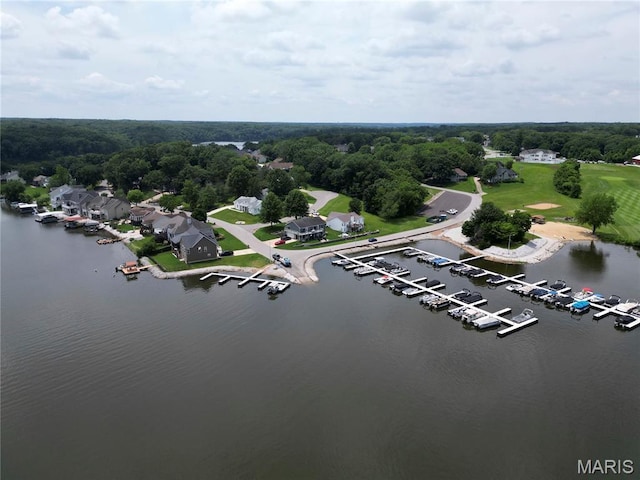10234 Village Dr, Foristell, MO 63348 - aerial view of property and surrounding area featuring a large body of water