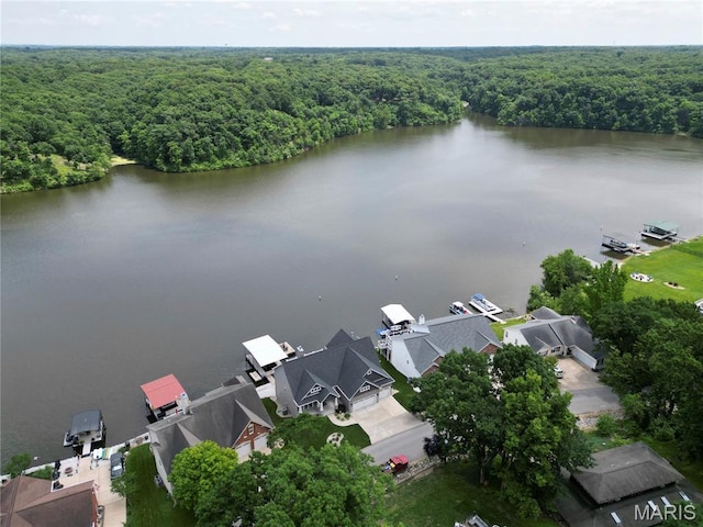 10234 Village Dr, Foristell, MO 63348 - aerial view of residential area with a large body of water