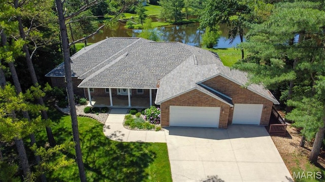 11782 Pine Forest Dr, Rolla, MO 65401 - view from above of property with a nearby body of water