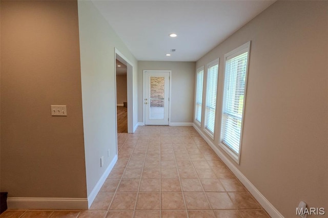 11782 Pine Forest Dr, Rolla, MO 65401 - corridor with recessed lighting and light tile patterned floors