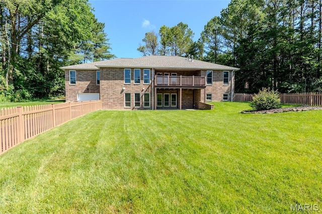 11782 Pine Forest Dr, Rolla, MO 65401 - back of house featuring brick siding and a fenced backyard