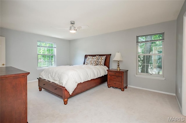 742 Arbor Ridge Ct, Ballwin, MO 63021 - bedroom featuring carpet and ceiling fan