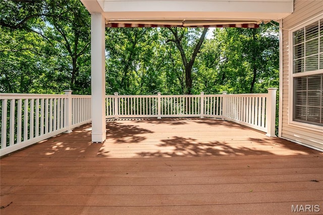 742 Arbor Ridge Ct, Ballwin, MO 63021 - wooden deck featuring view of scattered trees