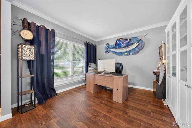 10 Renaud Pass, Ofallon, MO 63366 - office with crown molding and dark wood-type flooring