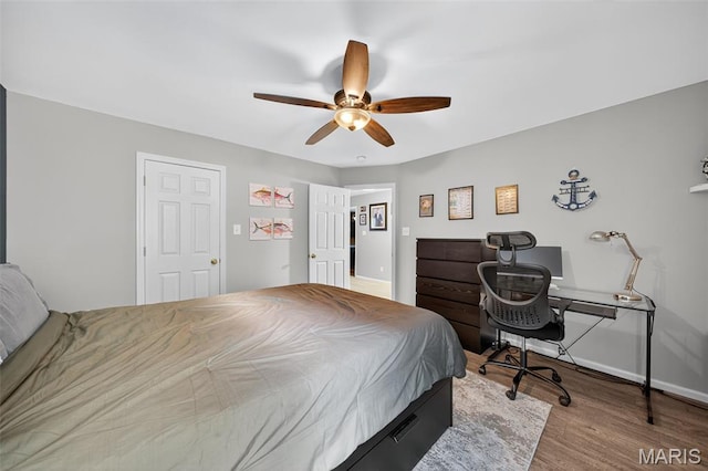 10 Renaud Pass, Ofallon, MO 63366 - bedroom featuring wood finished floors and ceiling fan