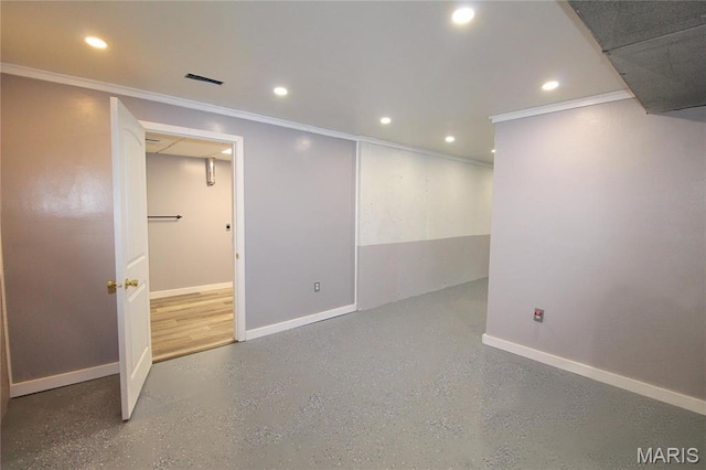 14525 Meadowlark Ln, Saint Genevieve, MO 63670 - finished basement with crown molding and recessed lighting