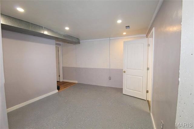 14525 Meadowlark Ln, Saint Genevieve, MO 63670 - finished basement with recessed lighting and ornamental molding