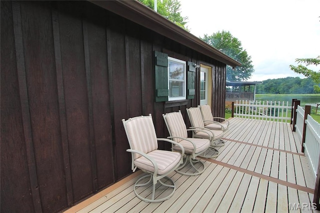 14525 Meadowlark Ln, Saint Genevieve, MO 63670 - wooden deck with a water view