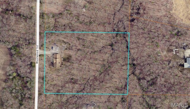 271 Westwood Trl, Foristell, MO 63348 - aerial overview of property's location with property parcel outlined