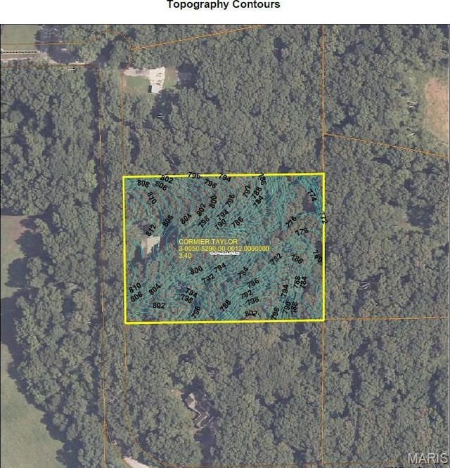 271 Westwood Trl, Foristell, MO 63348 - aerial overview of property's location with property parcel outlined