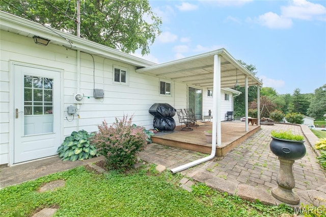 457 Maple Dr, Bethalto, IL 62010 - view of patio / terrace with a wooden deck