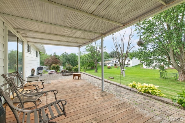 457 Maple Dr, Bethalto, IL 62010 - deck featuring a yard
