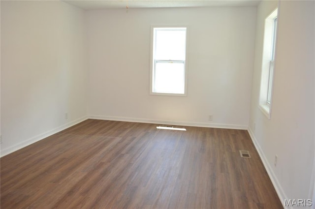 834 Vine St, Festus, MO 63028 - empty room with plenty of natural light and dark wood finished floors