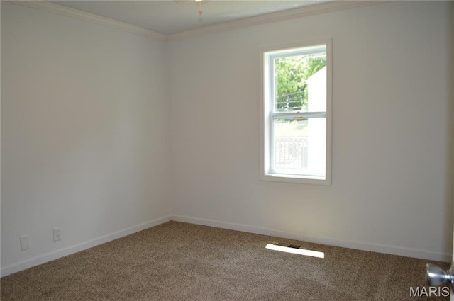 834 Vine St, Festus, MO 63028 - carpeted empty room with ornamental molding and baseboards