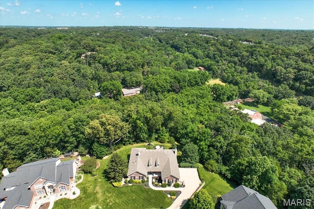 886 Arbor Chase Dr, Wildwood, MO 63021 - aerial overview of property's location with a forest
