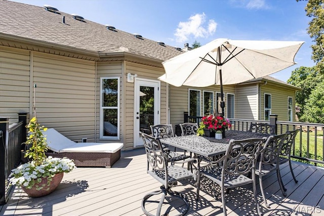 886 Arbor Chase Dr, Wildwood, MO 63021 - deck featuring outdoor dining space