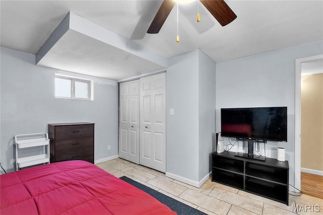 1133 Cypress Ct, Cape Girardeau, MO 63701 - bedroom featuring a closet and a ceiling fan