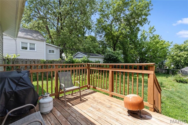 10225 Driver Ave, Overland, MO 63114 - view of wooden terrace