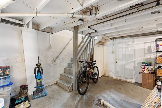10225 Driver Ave, Overland, MO 63114 - unfinished below grade area with stairway