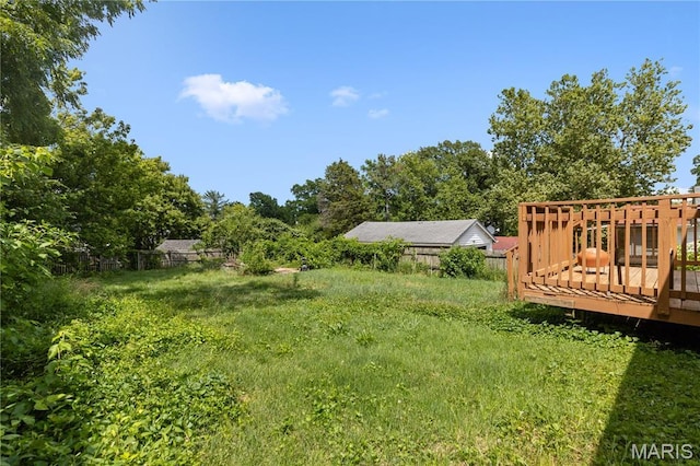 10225 Driver Ave, Overland, MO 63114 - view of yard featuring a wooden deck