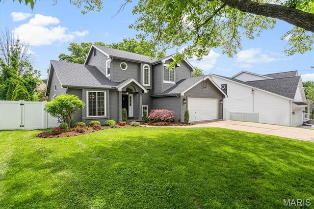 938 Blase Ave, Saint Louis, MO 63131 - traditional-style home with concrete driveway, roof with shingles, and a gate