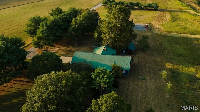 1369 County Highway 408, Benton, MO 63736 - aerial view of property and surrounding area with rural landscape