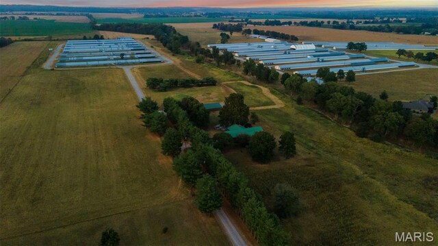 1369 County Highway 408, Benton, MO 63736 - aerial view at dusk