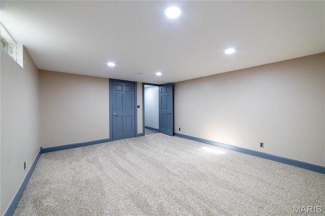 317 Johnson Pl, Palmyra, MO 63461 - spare room featuring recessed lighting and light carpet