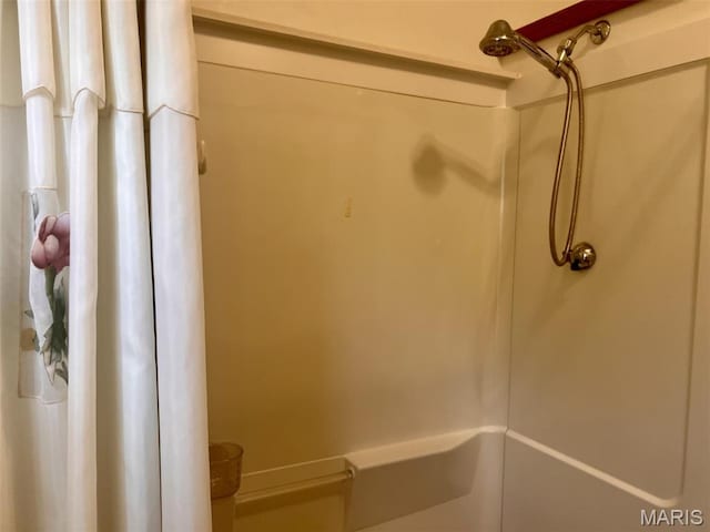 315 E N St, Saint Clair, MO 63077 - bathroom view of a shower with shower curtain