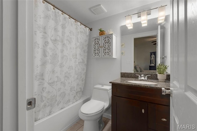 1943 Greenpoint Dr Unit 302, Kirkwood, MO 63122 - bathroom with vanity, tile patterned floors, and shower / tub combo