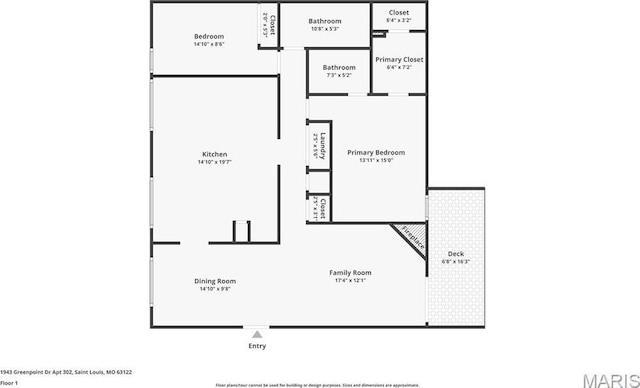 1943 Greenpoint Dr Unit 302, Kirkwood, MO 63122 - view of floor plan / room layout
