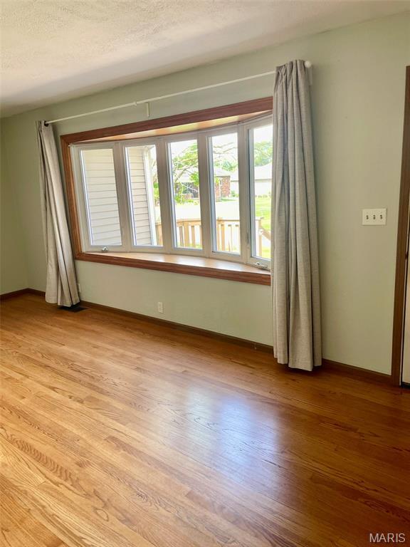 12 Dee, Moro, IL 62067 - unfurnished room featuring light wood-style flooring and a textured ceiling