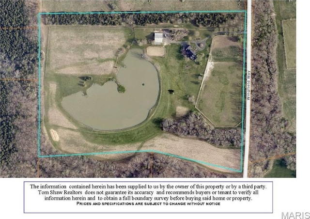 2175 Oberhelman Rd, Foristell, MO 63348 - map / location with property parcel outlined