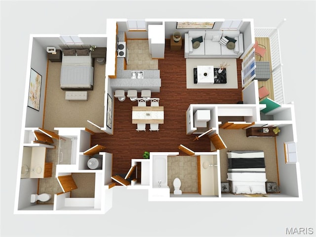 1141 Arbor Creek Dr Unit 2C, Saint Louis, MO 63122 - view of room layout