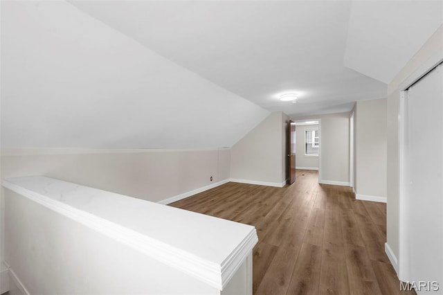 841 N Geyer Rd, Kirkwood, MO 63122 - additional living space with wood finished floors and vaulted ceiling