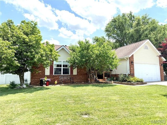 18 Sandstone Ct, Troy, IL 62294 - obstructed view of property featuring brick siding, driveway, and an attached garage
