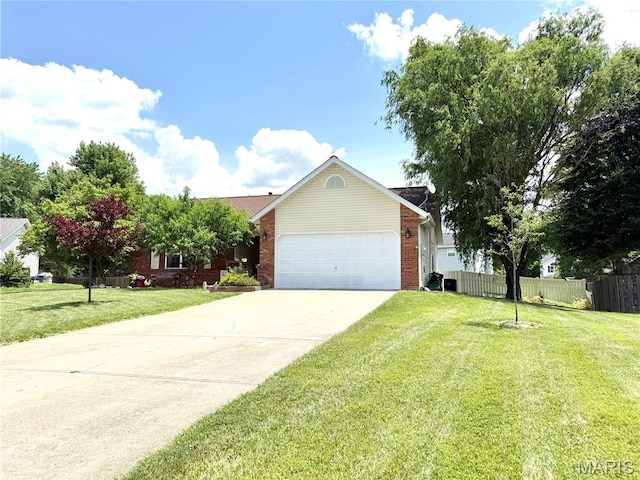 18 Sandstone Ct, Troy, IL 62294 - view of front of property featuring concrete driveway, a garage, and brick siding
