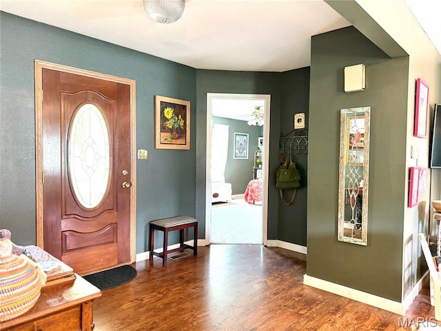 18 Sandstone Ct, Troy, IL 62294 - entryway with wood finished floors and ceiling fan