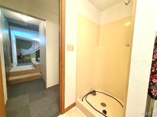 18 Sandstone Ct, Troy, IL 62294 - full bath featuring a shower and tile patterned flooring
