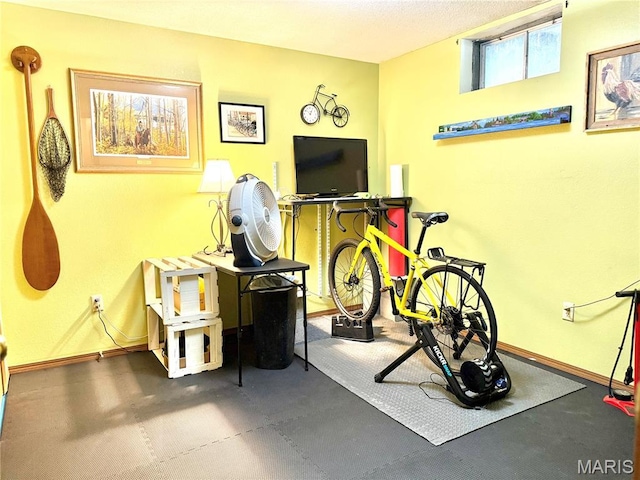 18 Sandstone Ct, Troy, IL 62294 - exercise room featuring baseboards