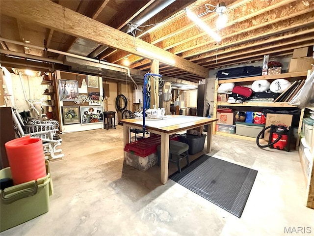 18 Sandstone Ct, Troy, IL 62294 - unfinished below grade area featuring a workshop area