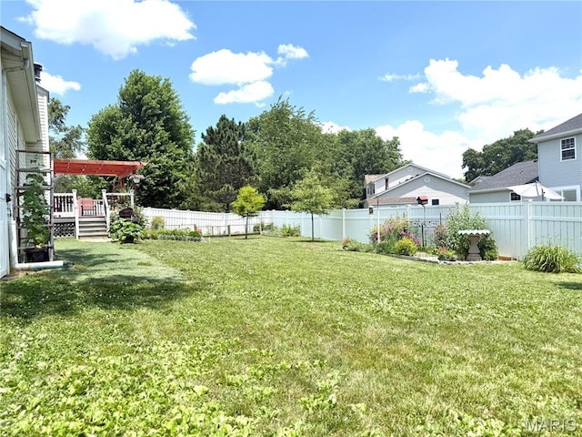 18 Sandstone Ct, Troy, IL 62294 - fenced backyard with a wooden deck