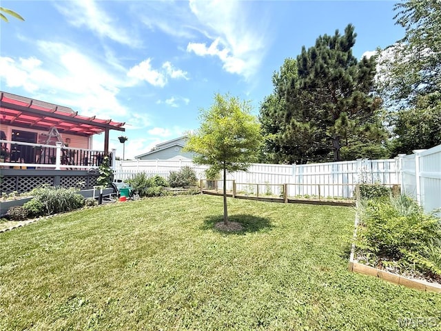 18 Sandstone Ct, Troy, IL 62294 - fenced backyard featuring a pergola and a wooden deck