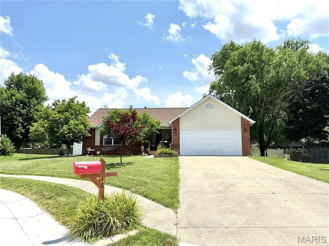 18 Sandstone Ct, Troy, IL 62294 - view of front of home with a garage, driveway, and brick siding